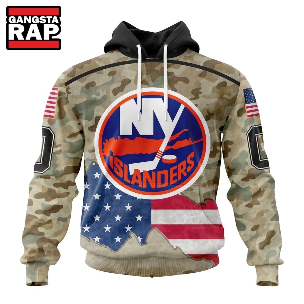 NHL New York Islanders Specialized Kits For United State With Camo Color Hoodie, T Shirt , NHL 3D Shirt Nhl New York Islanders Specialized Kits For United State With Camo Color Hoodie T Shirt 1