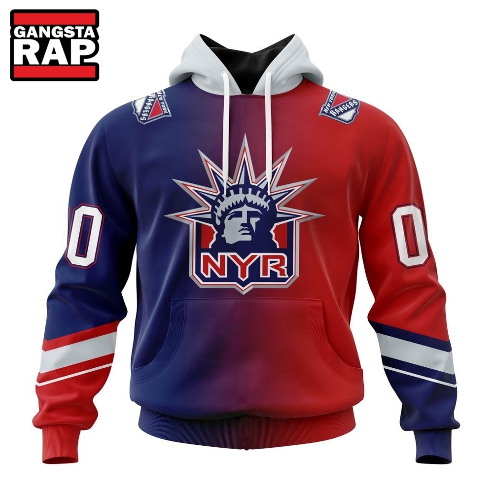 NHL New York Rangers Special Retro Gradient Design Hoodie, T Shirt, NHL 3D Shirt Nhl New York Rangers Special Retro Gradient Design Hoodie T Shirt 1