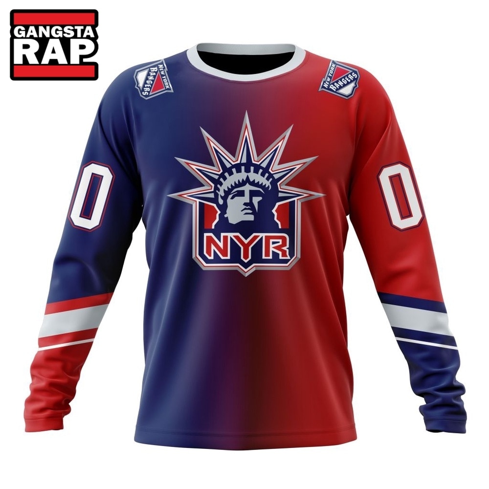 NHL New York Rangers Special Retro Gradient Design Hoodie, T Shirt, NHL 3D Shirt NHL New York Rangers Special Retro Gradient Design Hoodie, T Shirt, NHL 3D Shirt