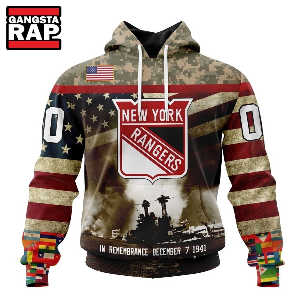 NHL New York Rangers Specialized Unisex Kits Remember Pearl Harbor Hoodie, T Shirt , NHL 3D Shirt Nhl New York Rangers Specialized Unisex Kits Remember Pearl Harbor Hoodie T Shirt 1
