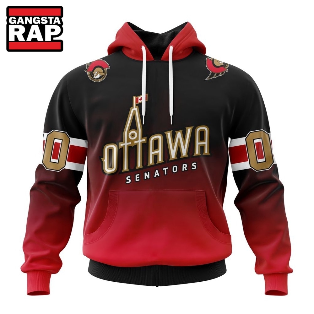 NHL Ottawa Senators Special Retro Gradient Design Hoodie, T Shirt, NHL 3D Shirt Nhl Ottawa Senators Special Retro Gradient Design Hoodie T Shirt 1