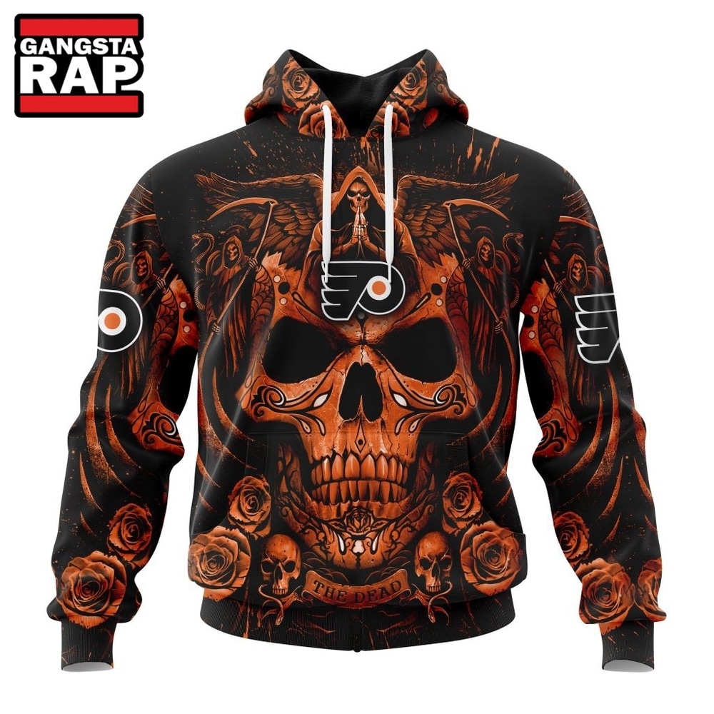 NHL Philadelphia Flyers Special Design Halloween With Skull Art Hoodie, T Shirt , NHL 3D Shirt NHL Philadelphia Flyers Special Design Halloween With Skull Art Hoodie, T Shirt , NHL 3D Shirt