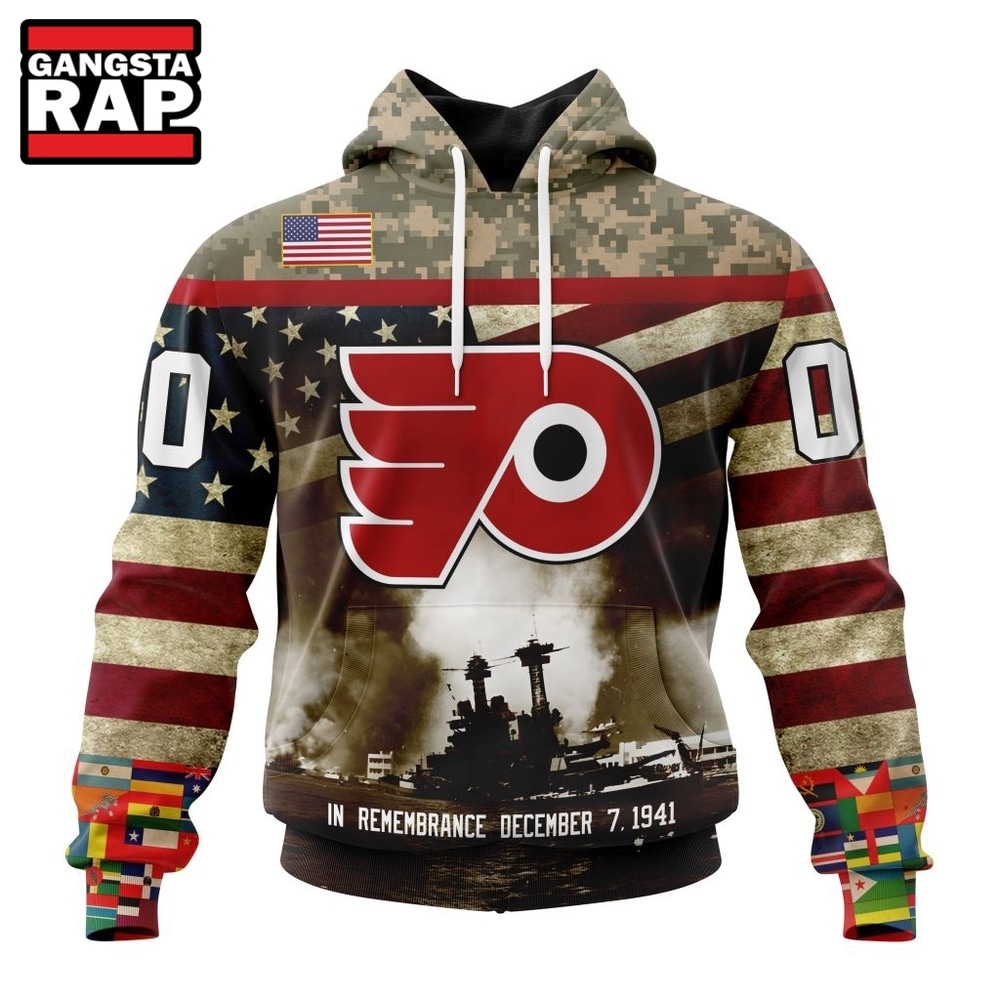 NHL Philadelphia Flyers Specialized Unisex Kits Remember Pearl Harbor Hoodie, T Shirt , NHL 3D Shirt Nhl Philadelphia Flyers Specialized Unisex Kits Remember Pearl Harbor Hoodie T Shirt 1