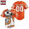 NHL Philadelphia Flyers x BB 8 D Star War Baseball Jersey , NHL Baseball Shirt 3 NHL Philadelphia Flyers x BB 8 D Star War Baseball Jersey , NHL Baseball Shirt Nhl Philadelphia Flyers X BB 8 D Star War Baseball Jersey 1