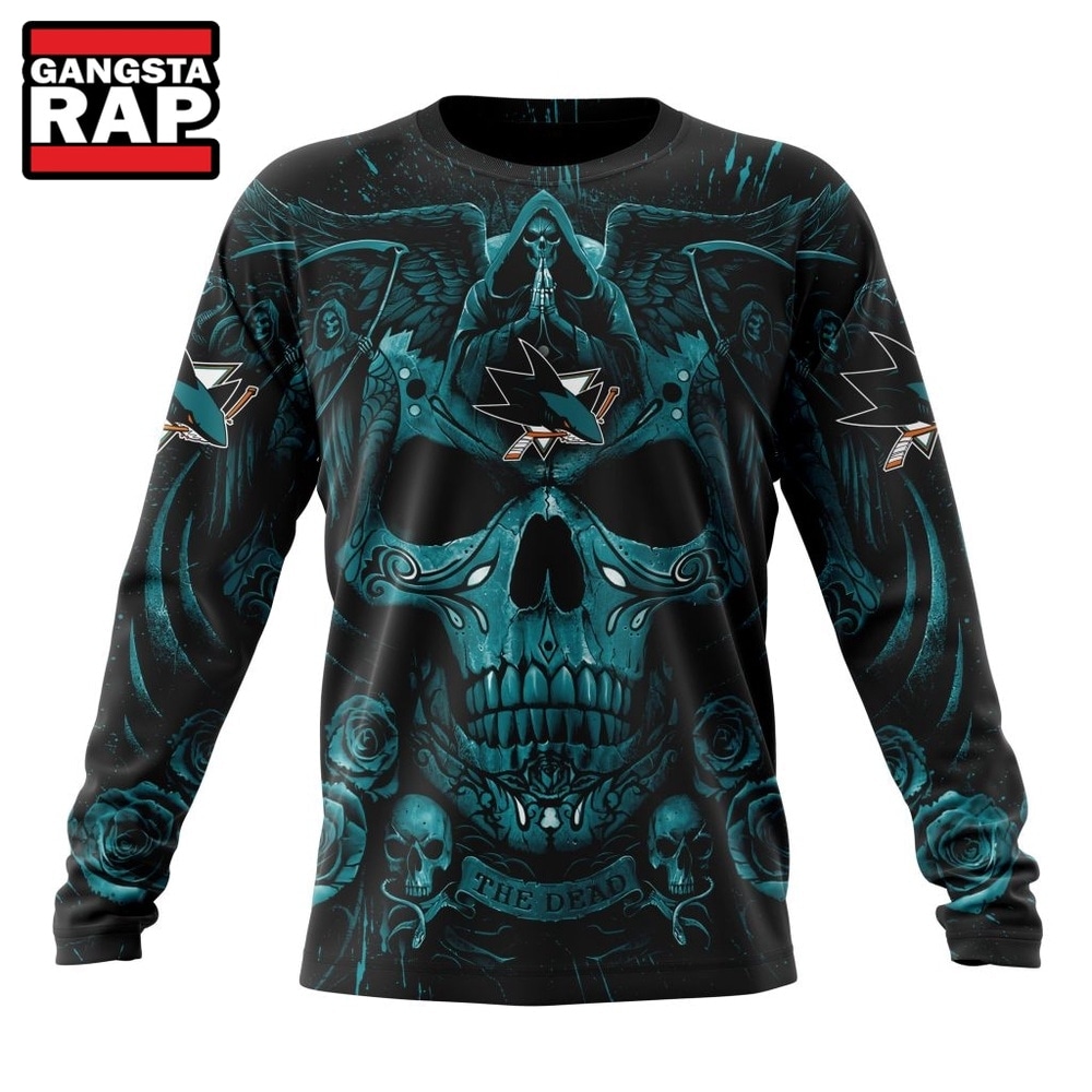 NHL San Jose Sharks Special Design Halloween With Skull Art Hoodie, T Shirt , NHL 3D Shirt NHL San Jose Sharks Special Design Halloween With Skull Art Hoodie, T Shirt , NHL 3D Shirt