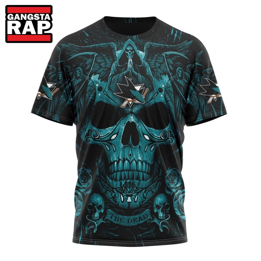 NHL San Jose Sharks Special Design Halloween With Skull Art Hoodie, T Shirt , NHL 3D Shirt NHL San Jose Sharks Special Design Halloween With Skull Art Hoodie, T Shirt , NHL 3D Shirt