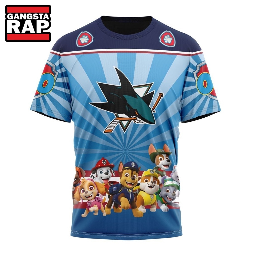 NHL San Jose Sharks Special Paw Patrol Kits Hoodie, T Shirt , NHL 3D Shirt NHL San Jose Sharks Special Paw Patrol Kits Hoodie, T Shirt , NHL 3D Shirt