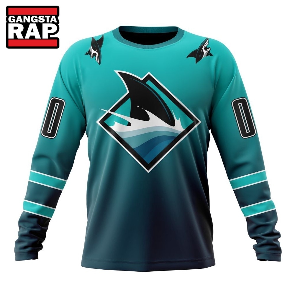 NHL San Jose Sharks Special Retro Gradient Design Hoodie, T Shirt, NHL 3D Shirt NHL San Jose Sharks Special Retro Gradient Design Hoodie, T Shirt, NHL 3D Shirt