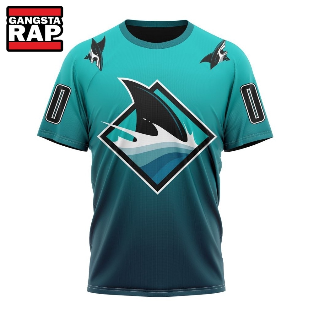 NHL San Jose Sharks Special Retro Gradient Design Hoodie, T Shirt, NHL 3D Shirt NHL San Jose Sharks Special Retro Gradient Design Hoodie, T Shirt, NHL 3D Shirt
