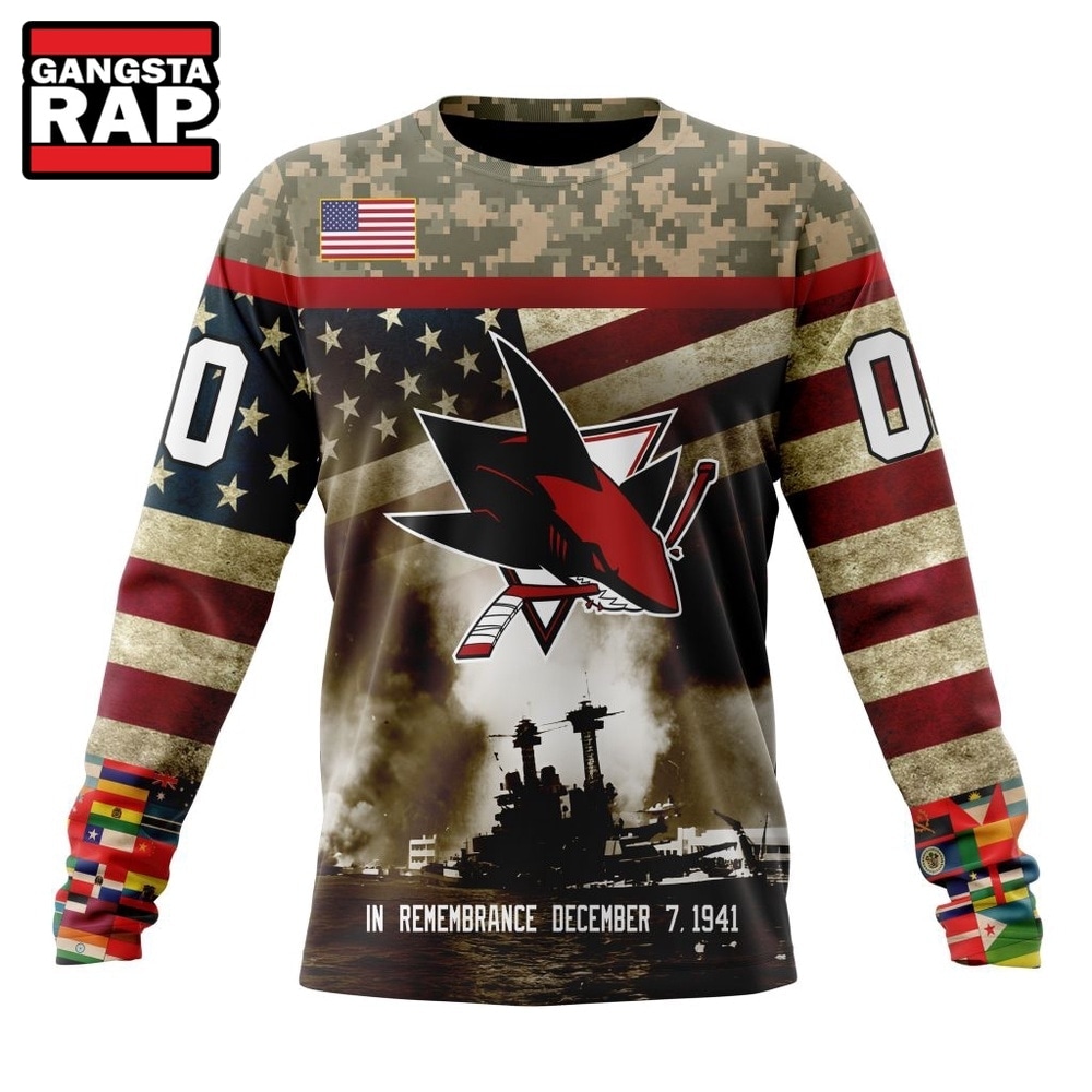 NHL San Jose Sharks Specialized Unisex Kits Remember Pearl Harbor Hoodie, T Shirt , NHL 3D Shirt NHL San Jose Sharks Specialized Unisex Kits Remember Pearl Harbor Hoodie, T Shirt , NHL 3D Shirt