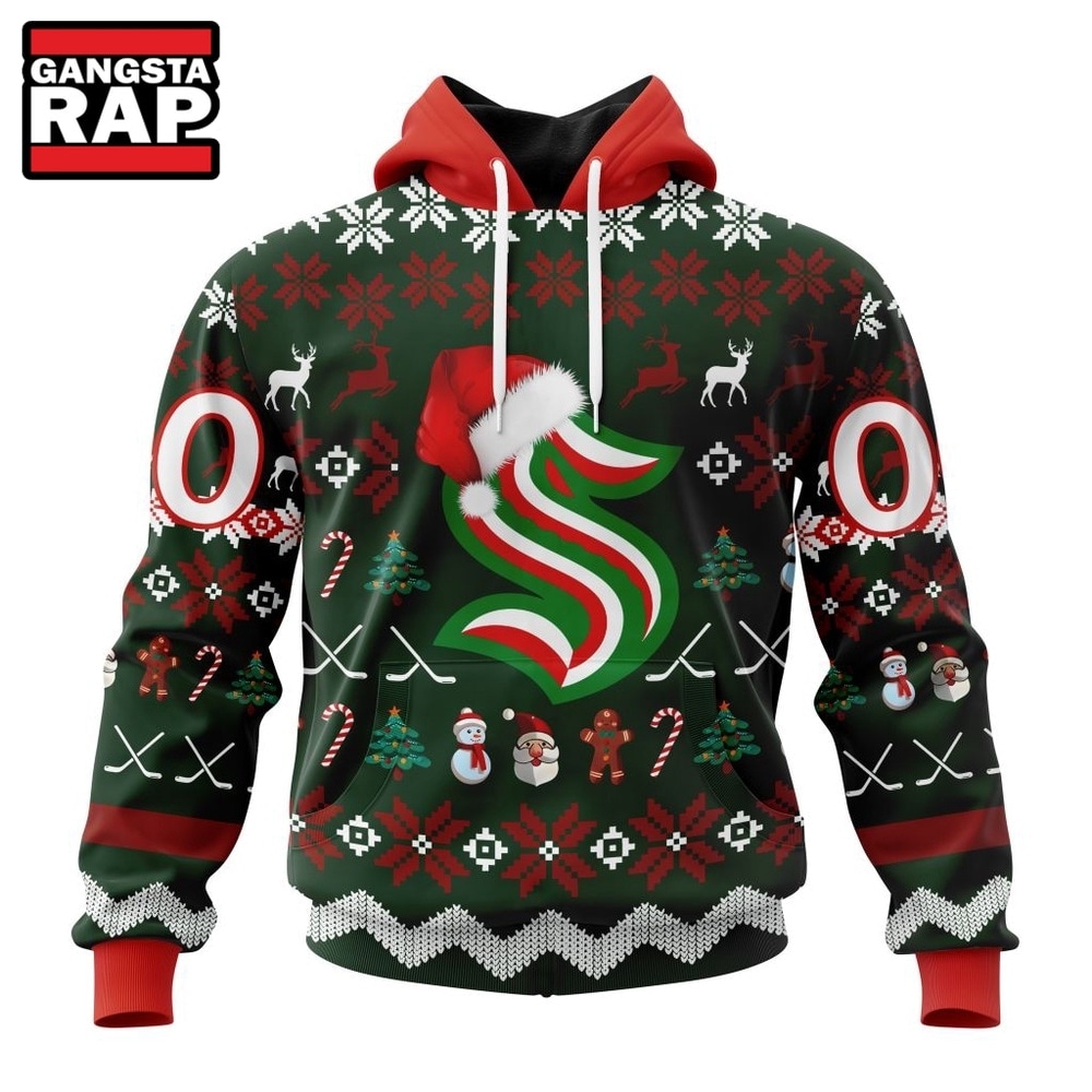NHL Seattle Kraken Hockey Christmas Is Coming 2026 Hoodie, T Shirt , NHL 3D Shirt Nhl Seattle Kraken Hockey Christmas IS Coming 2026 Hoodie T Shirt 1
