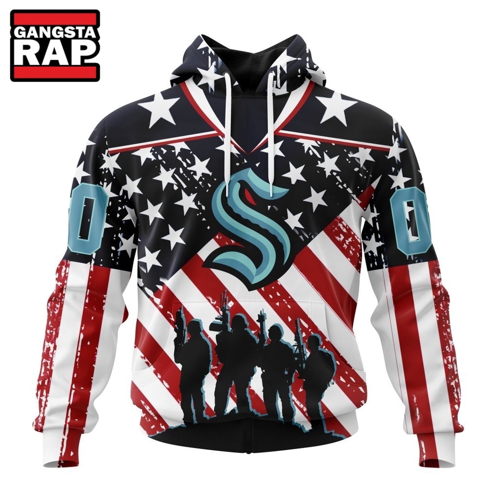 NHL Seattle Kraken Specialized Kits For Honor USS Military Hoodie, T Shirt , NHL 3D Shirt Nhl Seattle Kraken Specialized Kits For Honor Uss Military Hoodie T Shirt 1