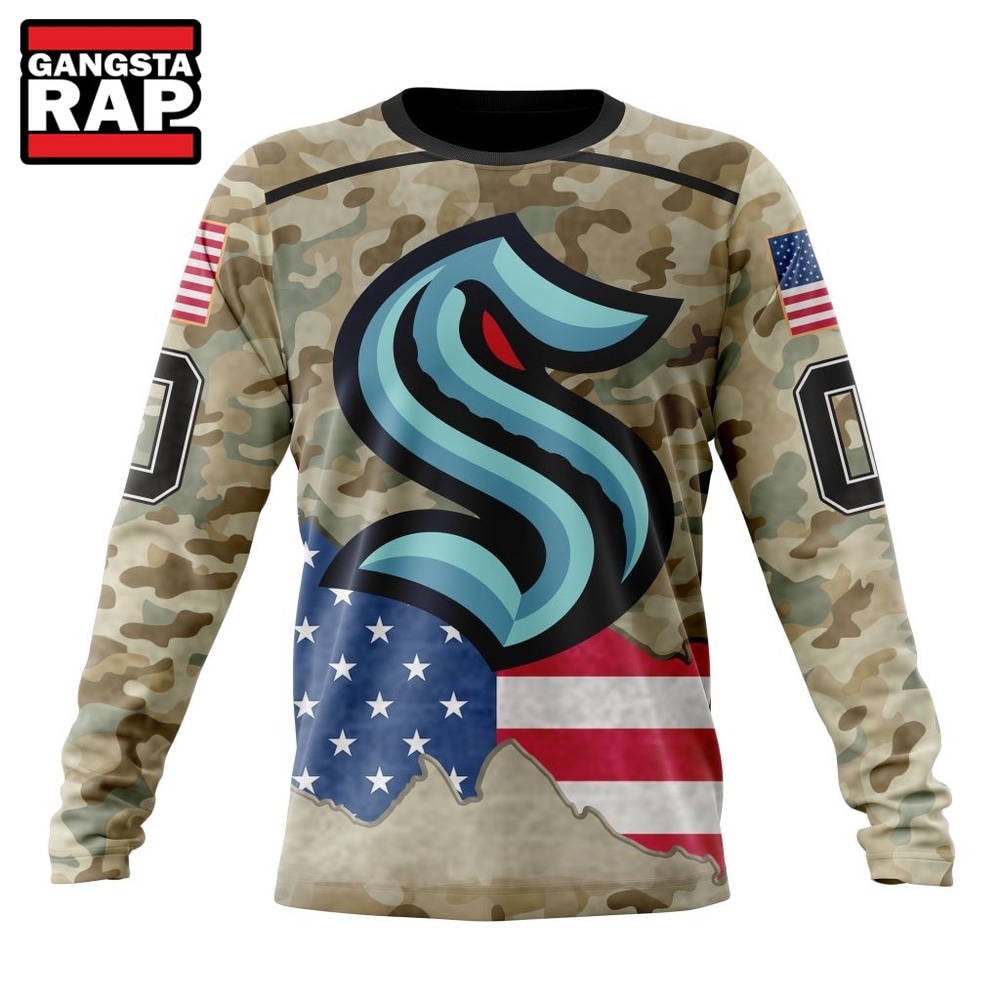NHL Seattle Kraken Specialized Kits For United State With Camo Color Hoodie, T Shirt , NHL 3D Shirt NHL Seattle Kraken Specialized Kits For United State With Camo Color Hoodie, T Shirt , NHL 3D Shirt