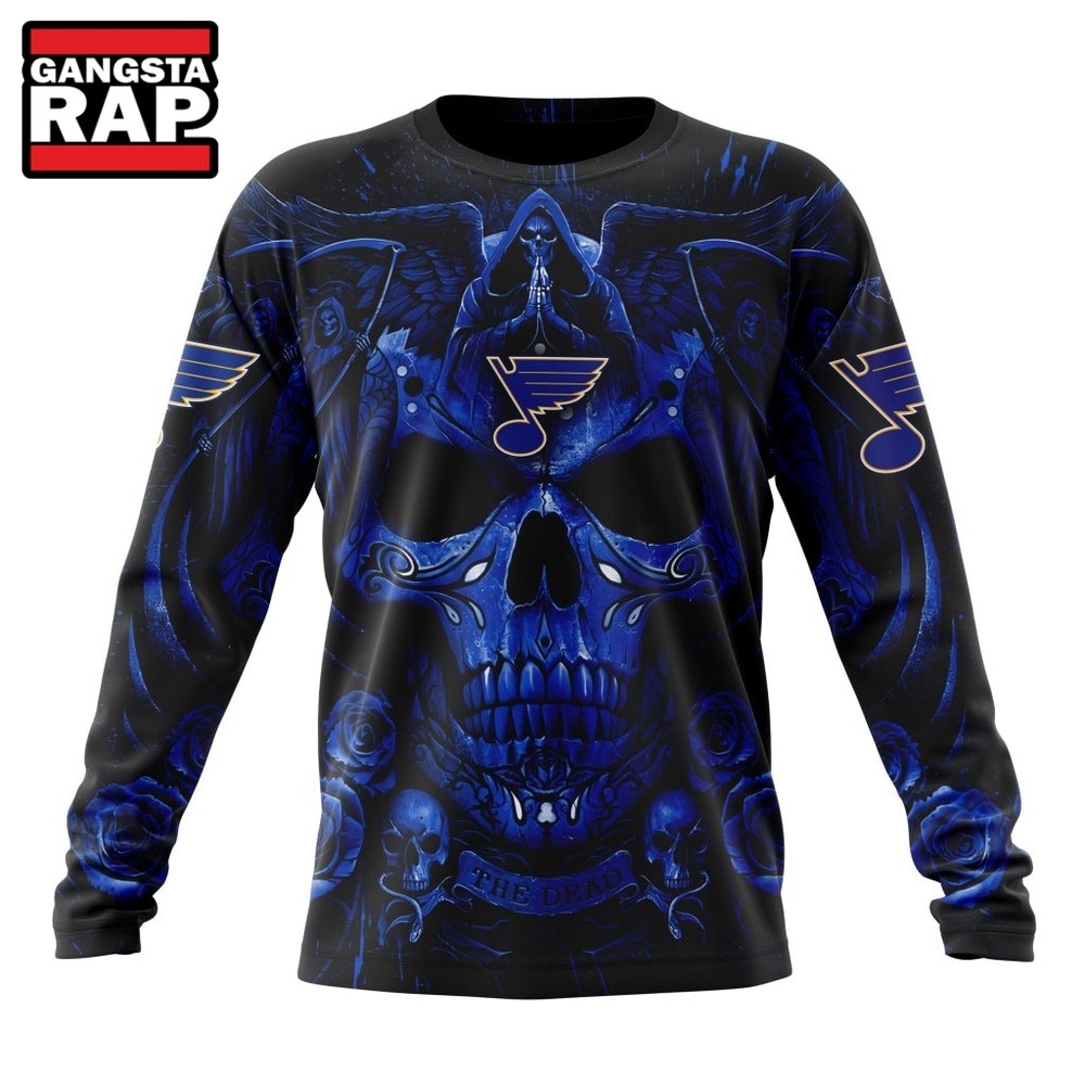 NHL St Louis Blues Special Design Halloween With Skull Art Hoodie, T Shirt , NHL 3D Shirt NHL St Louis Blues Special Design Halloween With Skull Art Hoodie, T Shirt , NHL 3D Shirt
