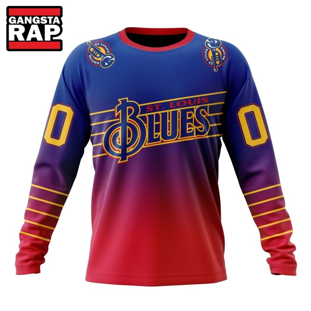 NHL St. Louis Blues Special Retro Gradient Design Hoodie, T Shirt, NHL 3D Shirt NHL St. Louis Blues Special Retro Gradient Design Hoodie, T Shirt, NHL 3D Shirt