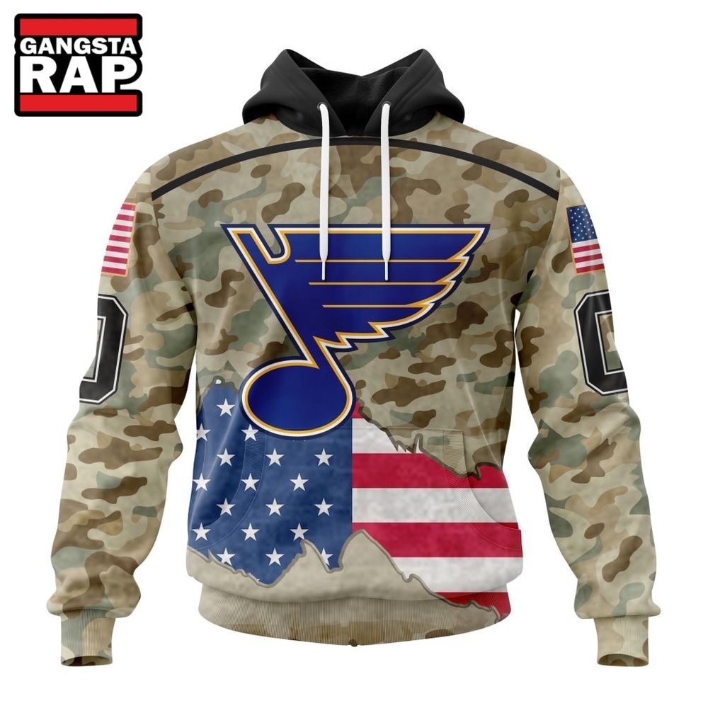 NHL St. Louis Blues Specialized Kits For United State With Camo Color Hoodie, T Shirt , NHL 3D Shirt Nhl ST Louis Blues Specialized Kits For United State With Camo Color Hoodie T Shirt 1