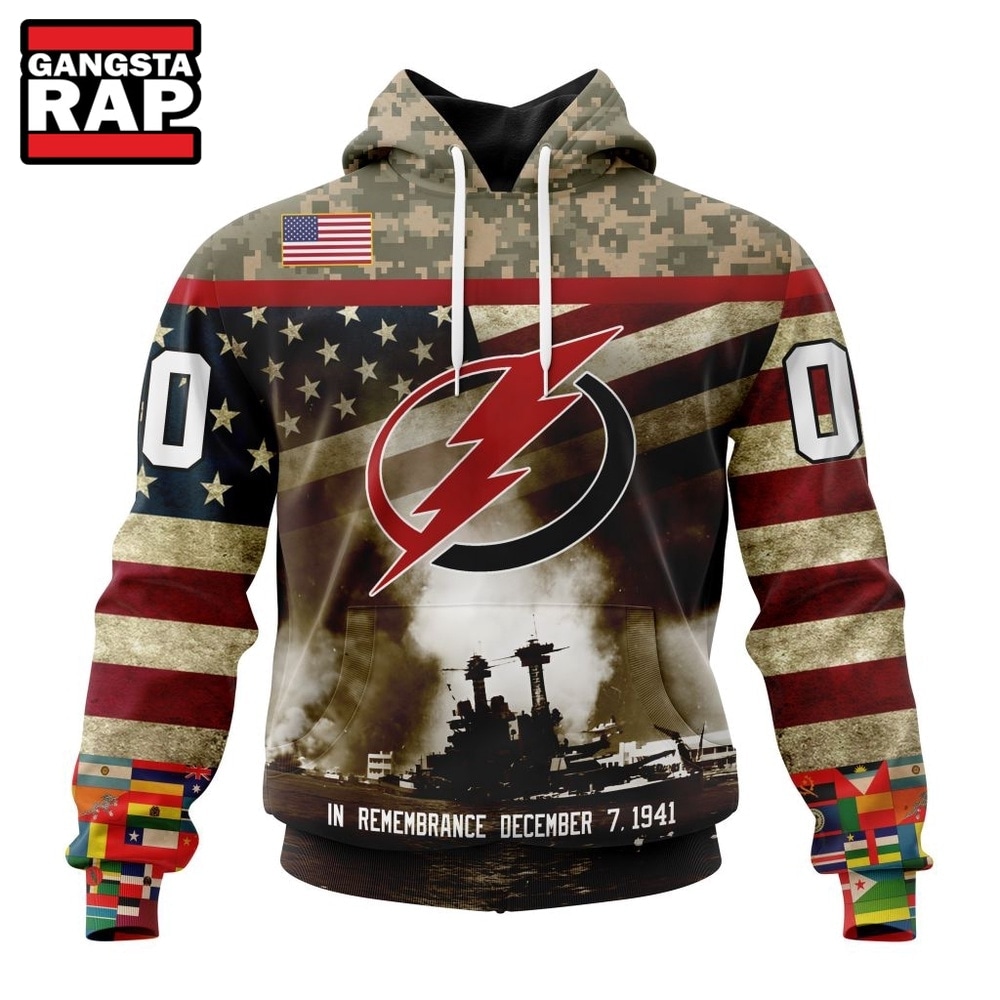 NHL Tampa Bay Lightning Specialized Unisex Kits Remember Pearl Harbor Hoodie, T Shirt , NHL 3D Shirt Nhl Tampa Bay Lightning Specialized Unisex Kits Remember Pearl Harbor Hoodie T Shirt 1