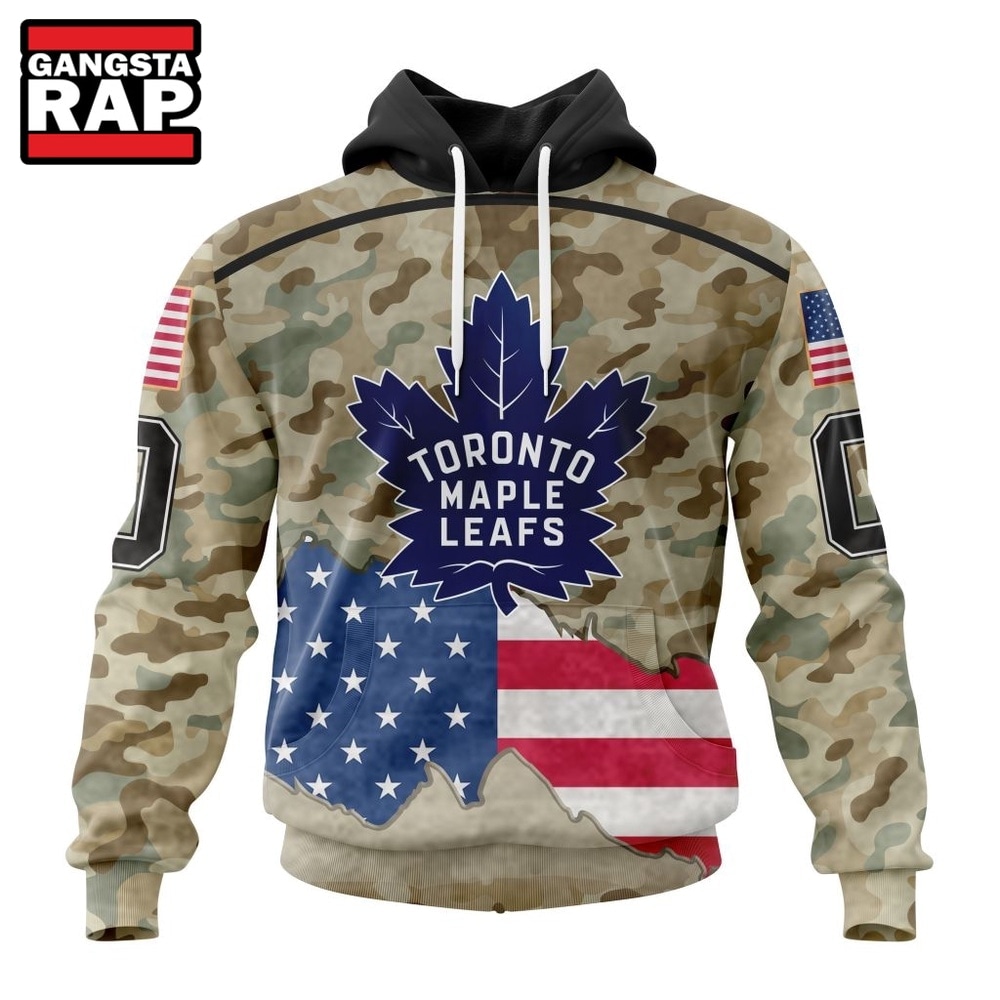 NHL Toronto Maple Leafs Specialized Kits For United State With Camo Color Hoodie, T Shirt , NHL 3D Shirt Nhl Toronto Maple Leafs Specialized Kits For United State With Camo Color Hoodie T Shirt 1