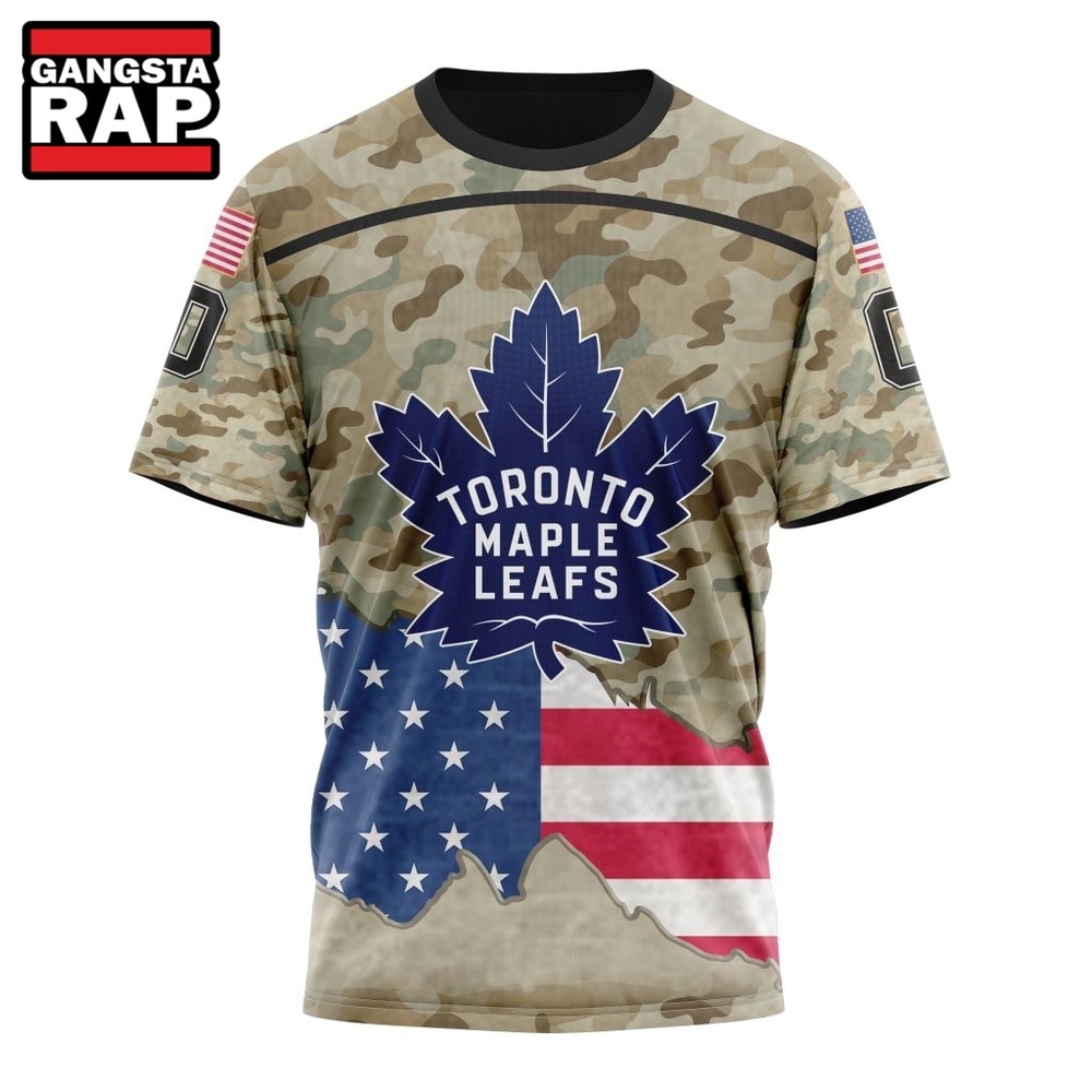 NHL Toronto Maple Leafs Specialized Kits For United State With Camo Color Hoodie, T Shirt , NHL 3D Shirt Nhl Toronto Maple Leafs Specialized Kits For United State With Camo Color Hoodie T Shirt 4