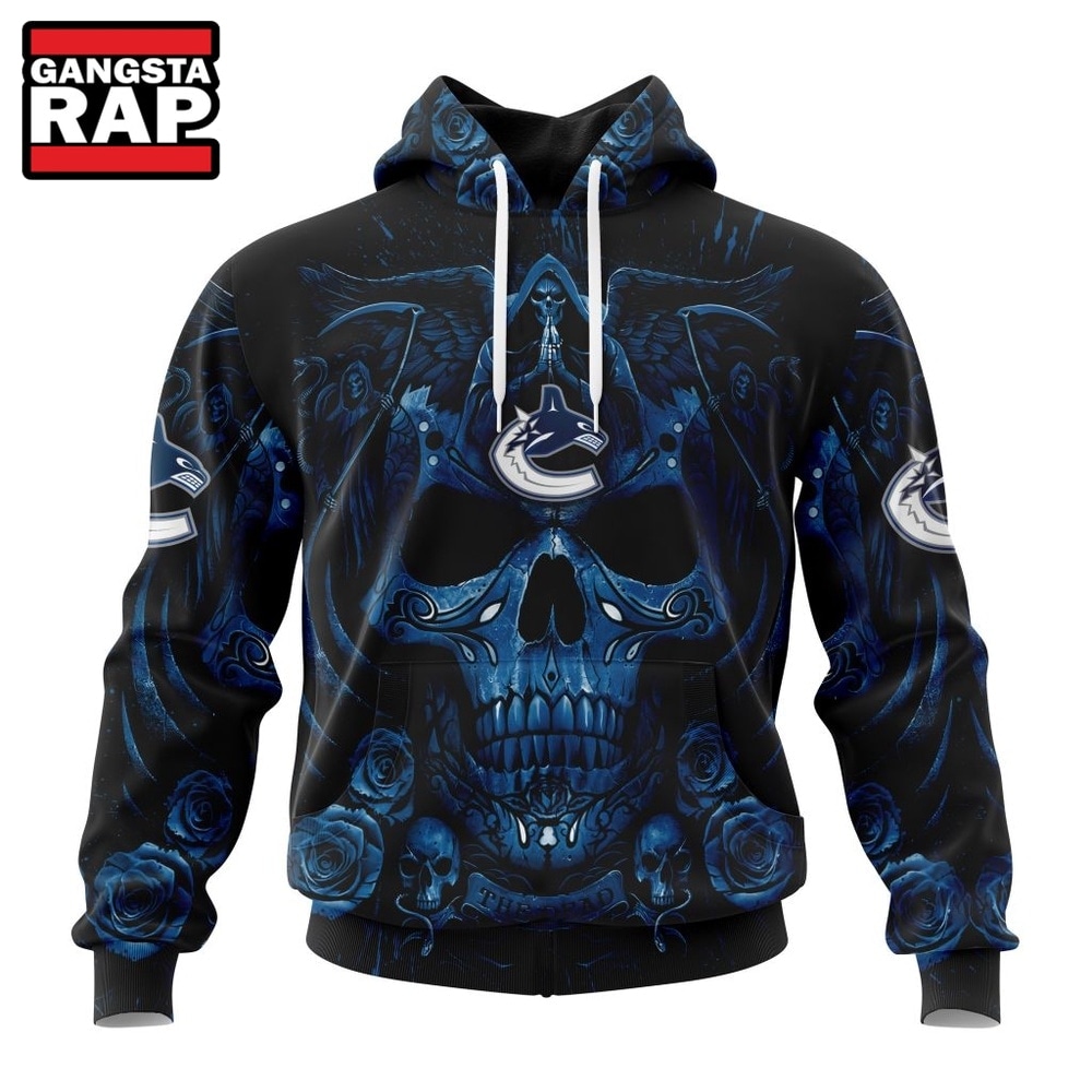 NHL Vancouver Canucks Special Design Halloween With Skull Art Hoodie, T Shirt , NHL 3D Shirt NHL Vancouver Canucks Special Design Halloween With Skull Art Hoodie, T Shirt , NHL 3D Shirt