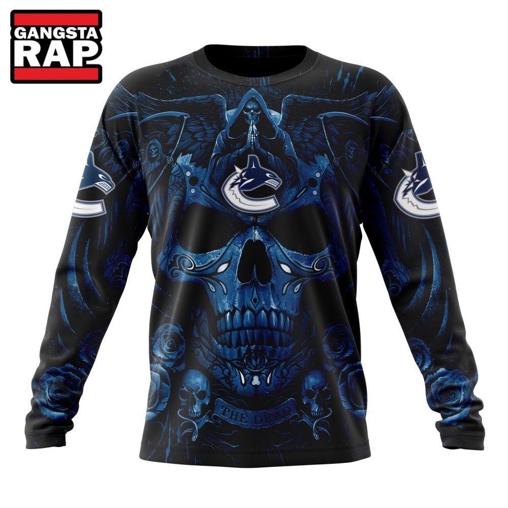 NHL Vancouver Canucks Special Design Halloween With Skull Art Hoodie, T Shirt , NHL 3D Shirt NHL Vancouver Canucks Special Design Halloween With Skull Art Hoodie, T Shirt , NHL 3D Shirt