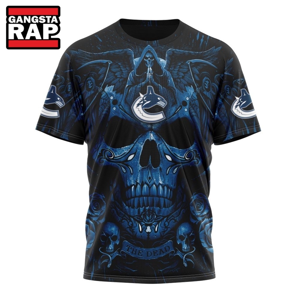 NHL Vancouver Canucks Special Design Halloween With Skull Art Hoodie, T Shirt , NHL 3D Shirt NHL Vancouver Canucks Special Design Halloween With Skull Art Hoodie, T Shirt , NHL 3D Shirt