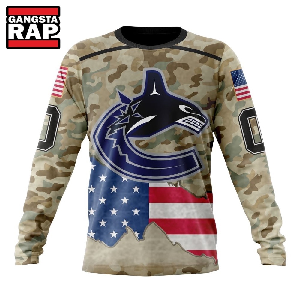 NHL Vancouver Canucks Specialized Kits For United State With Camo Color Hoodie, T Shirt , NHL 3D Shirt NHL Vancouver Canucks Specialized Kits For United State With Camo Color Hoodie, T Shirt , NHL 3D Shirt