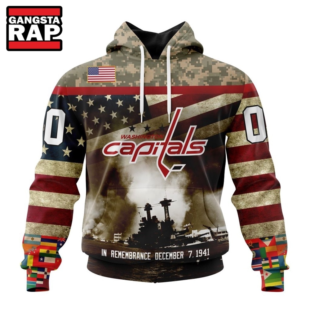 NHL Washington Capitals Specialized Unisex Kits Remember Pearl Harbor Hoodie, T Shirt , NHL 3D Shirt Nhl Washington Capitals Specialized Unisex Kits Remember Pearl Harbor Hoodie T Shirt 1