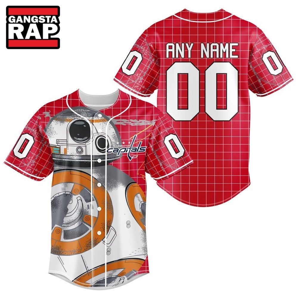 NHL Washington Capitals x BB 8 D Star War Baseball Jersey , NHL Baseball Shirt NHL Washington Capitals x BB 8 D Star War Baseball Jersey , NHL Baseball Shirt