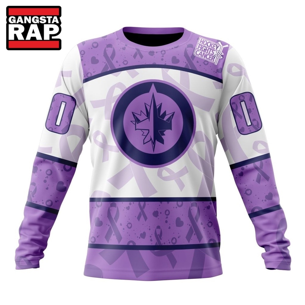 NHL Winnipeg Jets Special Lavender Fight Cancer Hoodie, T Shirt , NHL 3D Shirt NHL Winnipeg Jets Special Lavender Fight Cancer Hoodie, T Shirt , NHL 3D Shirt
