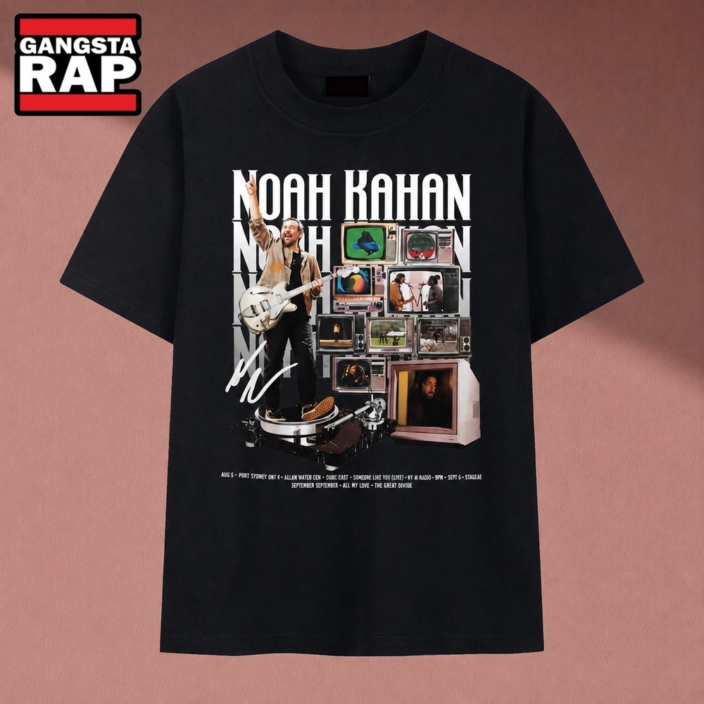 Noah Kahan Folk Pop Tour Retro TV Graphic T Shirt , Music 2D Shirt Noah Kahan Folk Pop Tour Retro TV Graphic T Shirt