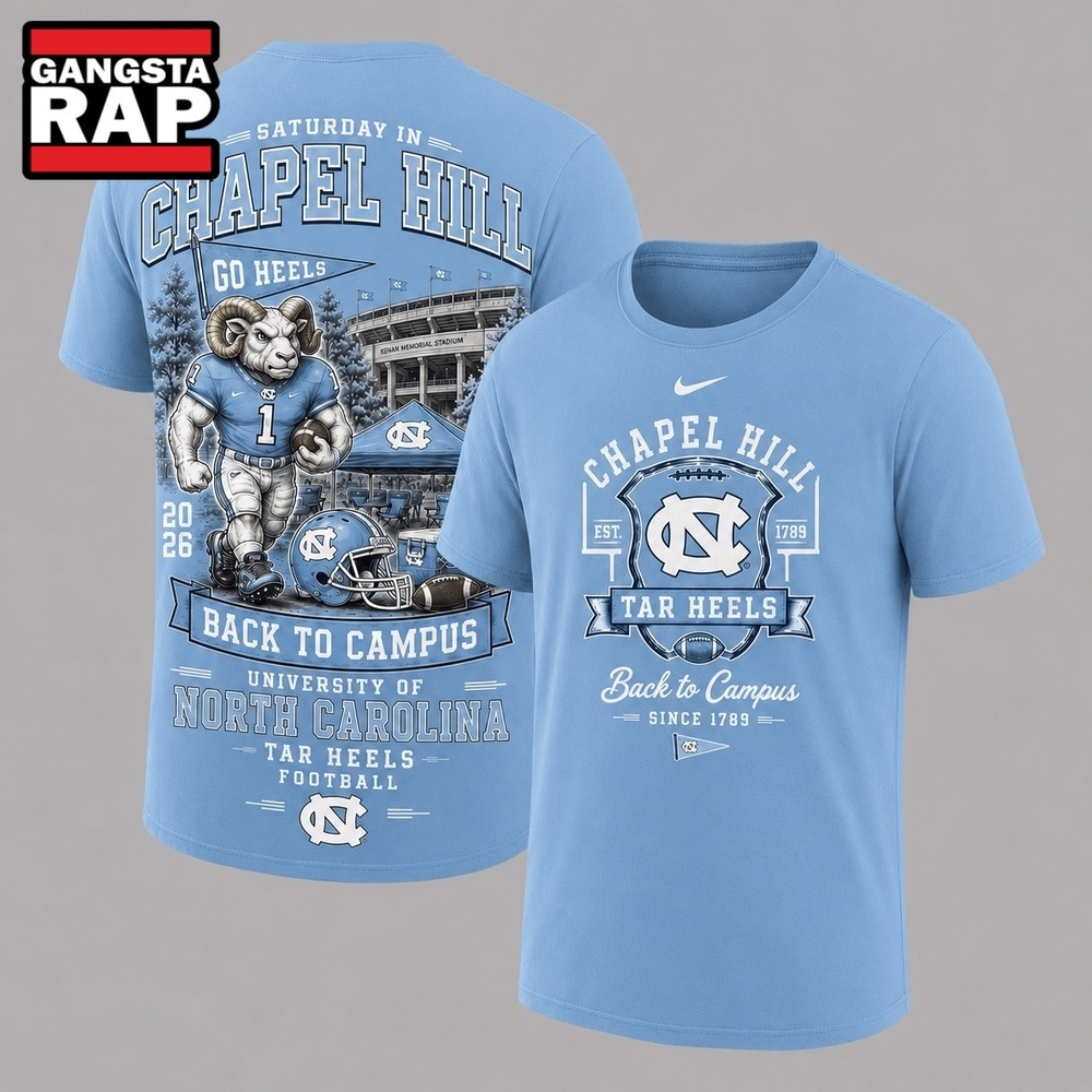 North Carolina Tar Heels 2026 NCAA Back To Campus 3D Shirt , NCAA 3D Shirt North Carolina Tar Heels 2026 Ncaa Back TO Campus 3D Shirt