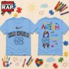 North Carolina Tar Heels NCAA Autism Awareness Puzzle Ribbon T Shirt , NCAA 3D Shirt North Carolina Tar Heels Ncaa Autism Awareness Puzzle Ribbon T Shirt