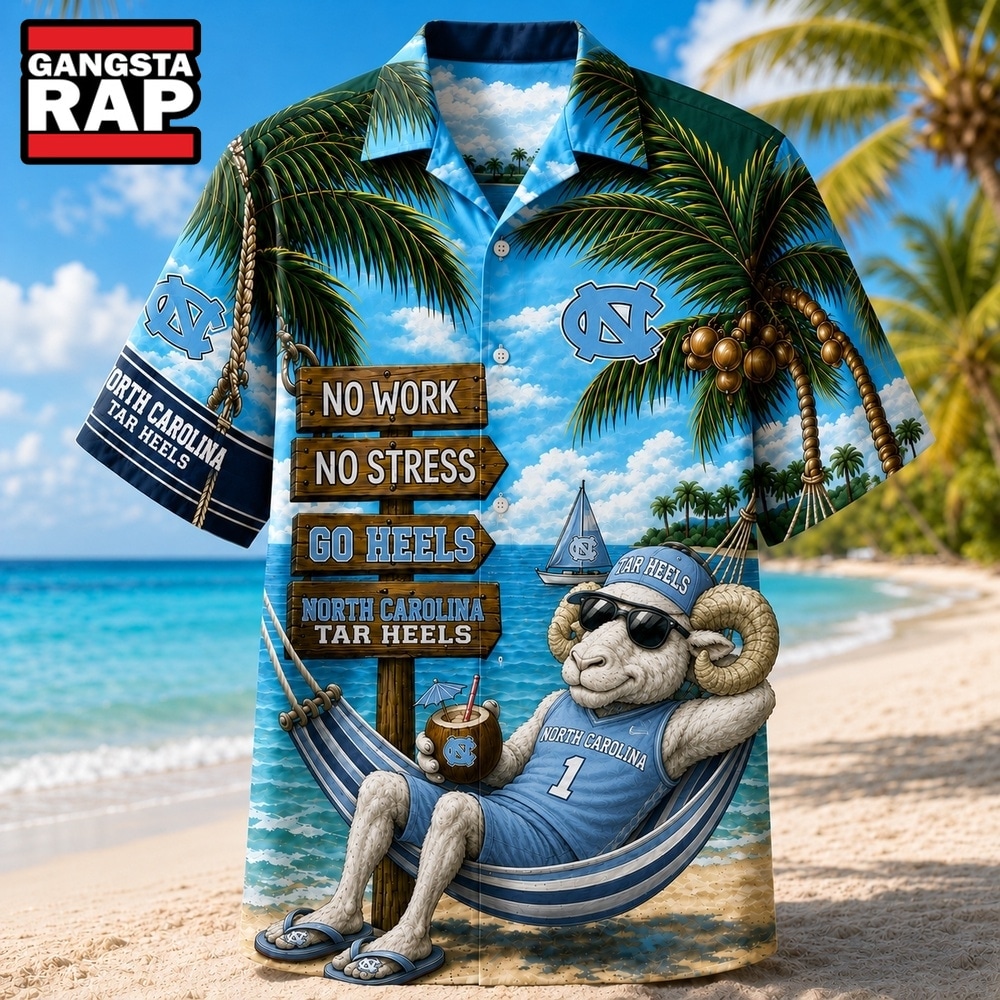 North Carolina Tar Heels NCAA No Work No Stress Hawaiian Shirt , Trending NCAA Hawaiian North Carolina Tar Heels NCAA No Work No Stress Hawaiian Shirt , Trending NCAA Hawaiian