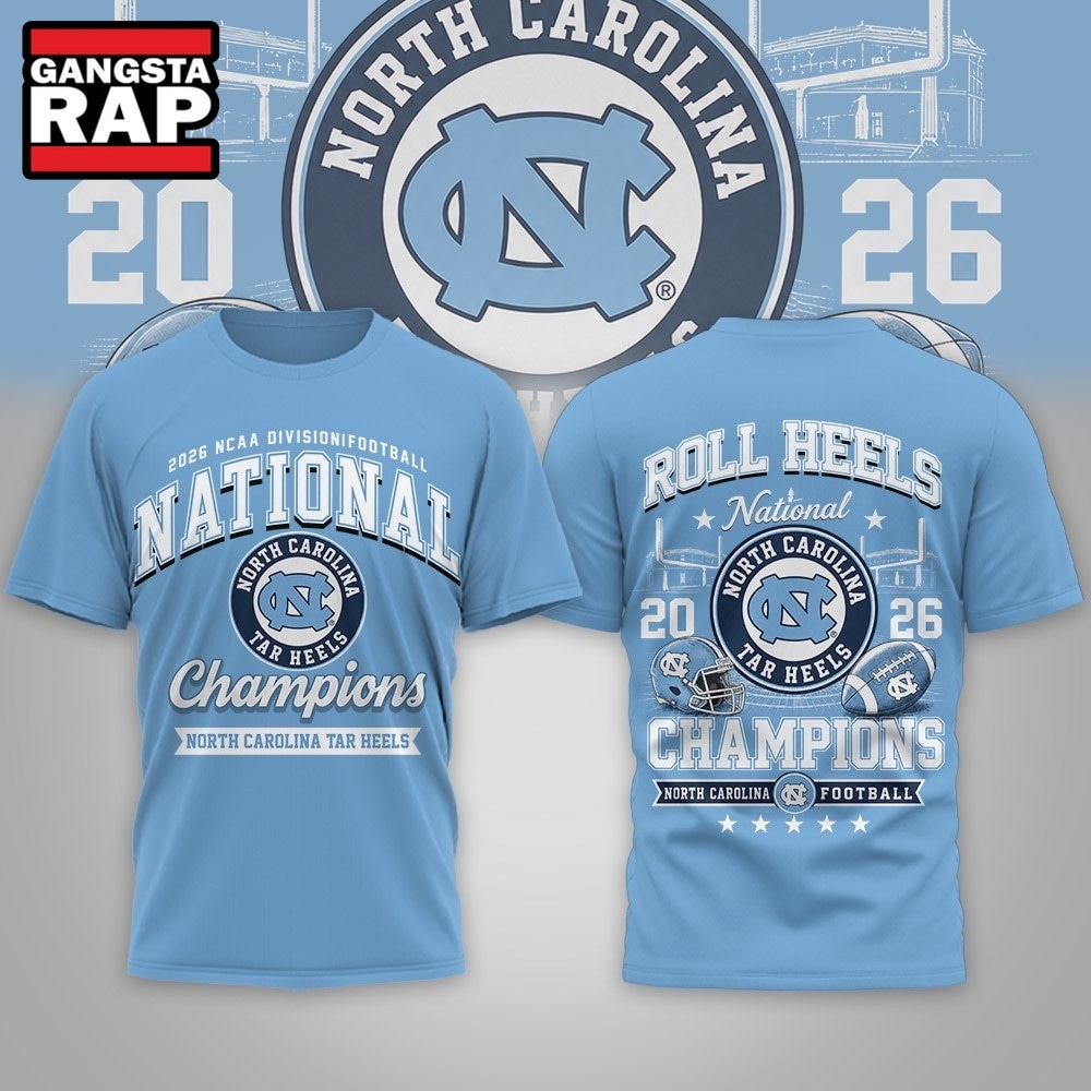 North Carolina Tar Heels NCAA Road to Glory 2026 Football Champions 3D Shirt , NCAA 3D Shirt North Carolina Tar Heels Ncaa Road TO Glory 2026 Football Champions 3D Shirt