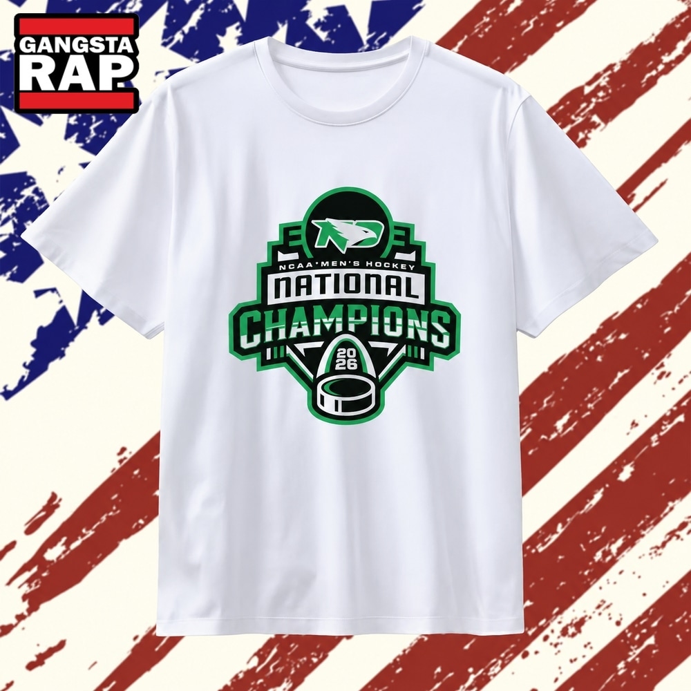 North Dakota NCAA Hockey Champions 2026 T Shirt , Trending 2D Shirt North Dakota Ncaa Hockey Champions 2026 T Shirt