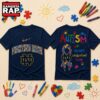 Notre Dame Fighting Irish NCAA Autism Awareness Puzzle Ribbon T Shirt , NCAA 3D Shirt Notre Dame Fighting Irish Ncaa Autism Awareness Puzzle Ribbon T Shirt
