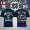 Notre Dame Fighting Irish NCAA Road to Glory 2026 Football Champions 3D Shirt , NCAA 3D Shirt Notre Dame Fighting Irish Ncaa Road TO Glory 2026 Football Champions 3D Shirt