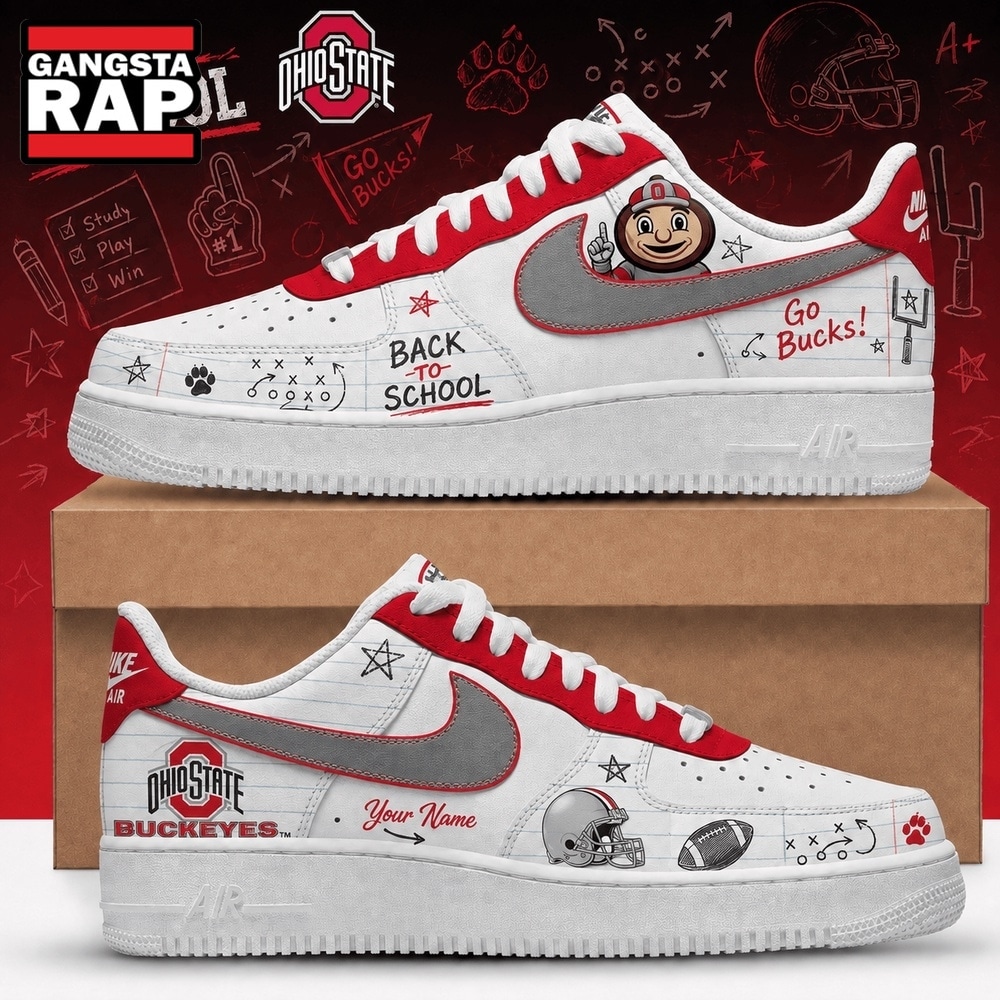 Ohio State Buckeyes 2026 NCAA Football Back To School Air Force 1 Shoes Sneakers , NCAA Sport Sneakers Ohio State Buckeyes 2026 NCAA Football Back To School Air Force 1 Shoes Sneakers , NCAA Sport Sneakers
