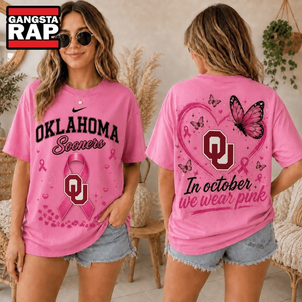 Oklahoma Sooners 2026 NCAA Pink October Breast Cancer Awareness Fan Pride Unisex T Shirt , NCAA 3D Shirt Oklahoma Sooners 2026 Ncaa Pink October Breast Cancer Awareness Fan Pride Unisex T Shirt