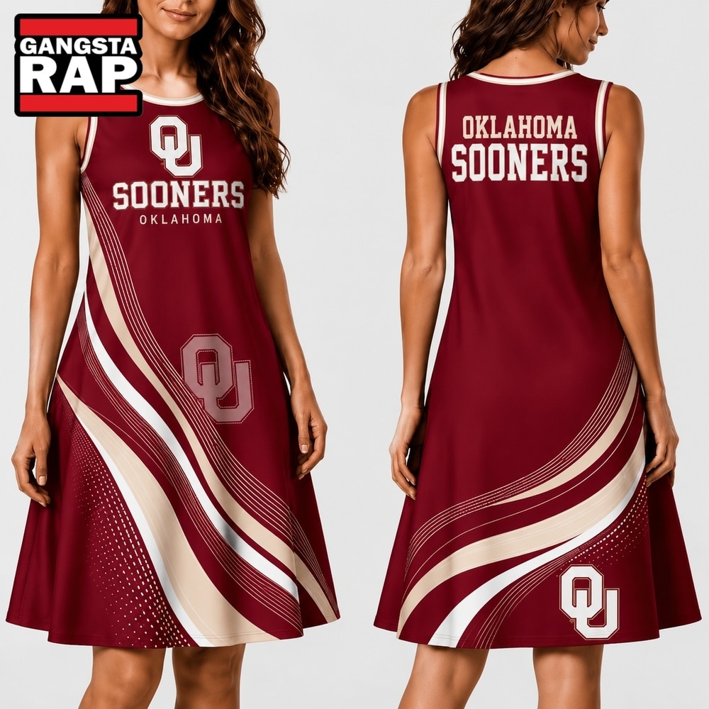 Oklahoma Sooners NCAA Team Pride Women's Sleeveless Dress, NCAA Women Dress Shirt Oklahoma Sooners Ncaa Team Pride Women S Sleeveless Dress
