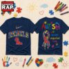 Ole Miss Rebels NCAA Autism Awareness Puzzle Ribbon T Shirt , NCAA 3D Shirt Ole Miss Rebels Ncaa Autism Awareness Puzzle Ribbon T Shirt