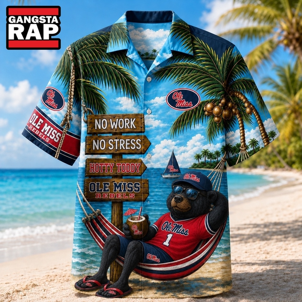 Ole Miss Rebels NCAA No Work No Stress Hawaiian Shirt , Trending NCAA Hawaiian Ole Miss Rebels NCAA No Work No Stress Hawaiian Shirt , Trending NCAA Hawaiian