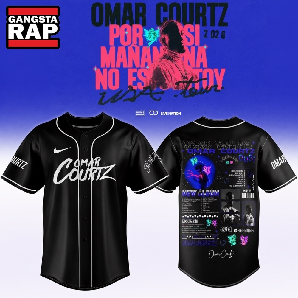 Omar Courtz Por Si Manana No Estoy Tour 2026 Signed Baseball Jersey, Trending Music Jersey Omar Courtz Por Si Manana No Estoy Tour 2026 Signed Baseball Jersey, Trending Music Jersey