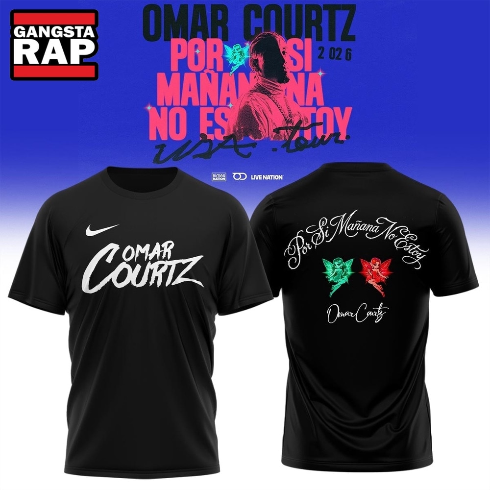 Omar Courtz Por Si Manana No Estoy Tour Signature 2026 Black T Shirt, Trending 3D Music Shirt Omar Courtz Por Si Manana No Estoy Tour Signature 2026 Black T Shirt, Trending 3D Music Shirt