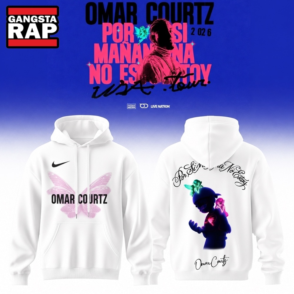 Omar Courtz Por Si Manana No Estoy Tour Signature White Design Hoodie, Trending 3D Music Shirt Omar Courtz Por Si Manana No Estoy Tour Signature White Design Hoodie, Trending 3D Music Shirt