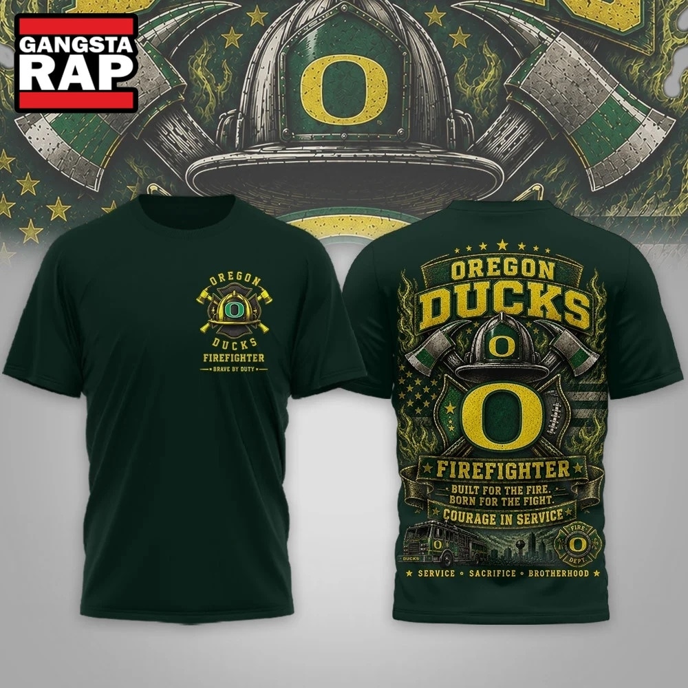 Oregon Ducks 2026 NCAA Firefighter Built for the Fire 3D Shirt , NCAA 3D Shirt Oregon Ducks 2026 Ncaa Firefighter Built For The Fire 3D Shirt