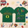 Oregon Ducks NCAA Autism Awareness Puzzle Ribbon T Shirt , NCAA 3D Shirt Oregon Ducks Ncaa Autism Awareness Puzzle Ribbon T Shirt