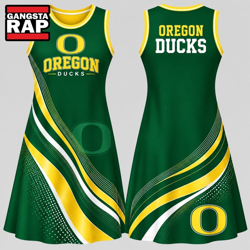 Oregon Ducks NCAA Team Pride Women's Sleeveless Dress, NCAA Women Dress Shirt Oregon Ducks Ncaa Team Pride Women S Sleeveless Dress