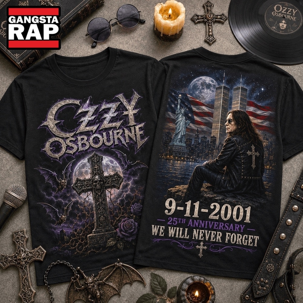 Ozzy Osbourne 911 Memorial 25th Anniversary 3D Shirt , Trending 3D Music Shirt Ozzy Osbourne 911 Memorial 25th Anniversary 3D Shirt
